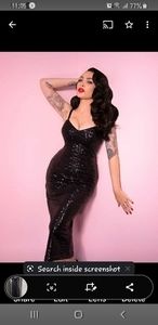 Vixen Glitz and Glam Black dress Size L